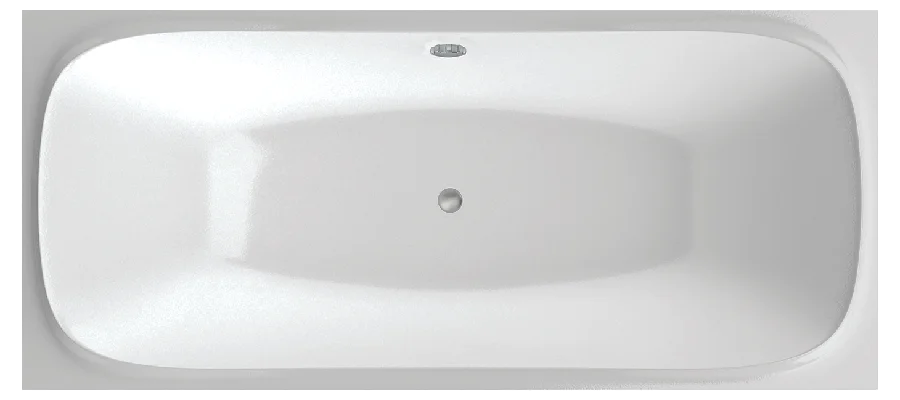 Акриловая ванна C-Bath Kronos CBQ013001 180 х 80 см, белая (детальная фотография), современныe, hi-tech