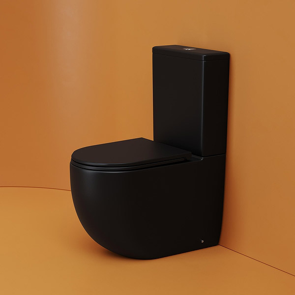 Унитаз компакт Ceramicanova Metropol CN4001T-BMB черный матовый (детальная фотография), напольные