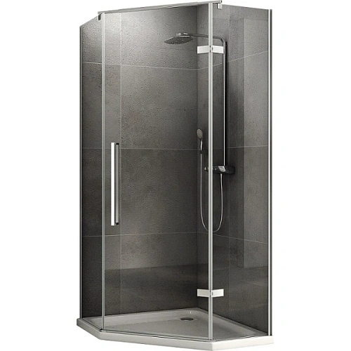 Душевой уголок Abber Ewiges Wasser 90х90 см профиль хром - фото 1