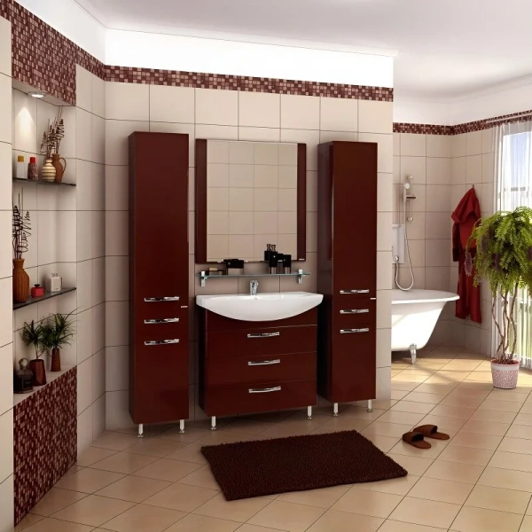 Зеркало Акватон Ария 1A141902AA 80 см прямоугольное (детальная фотография), современные, hi-tech