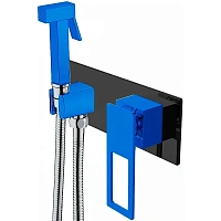 Гигиенический душ со смесителем Boheme Q черный/синий