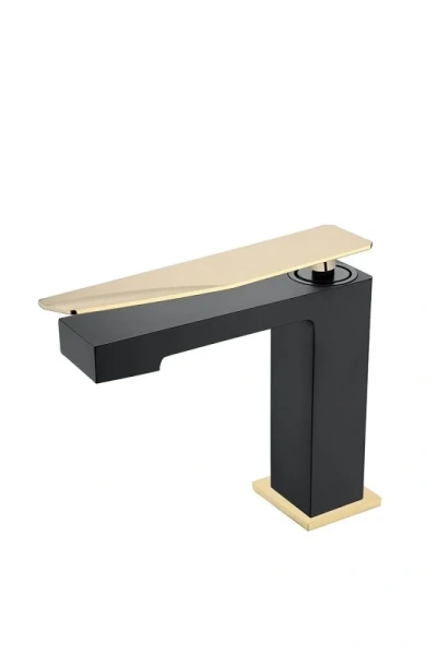 Смеситель для раковины Boheme Q черный/золото 141-BG.2 (детальная фотография)