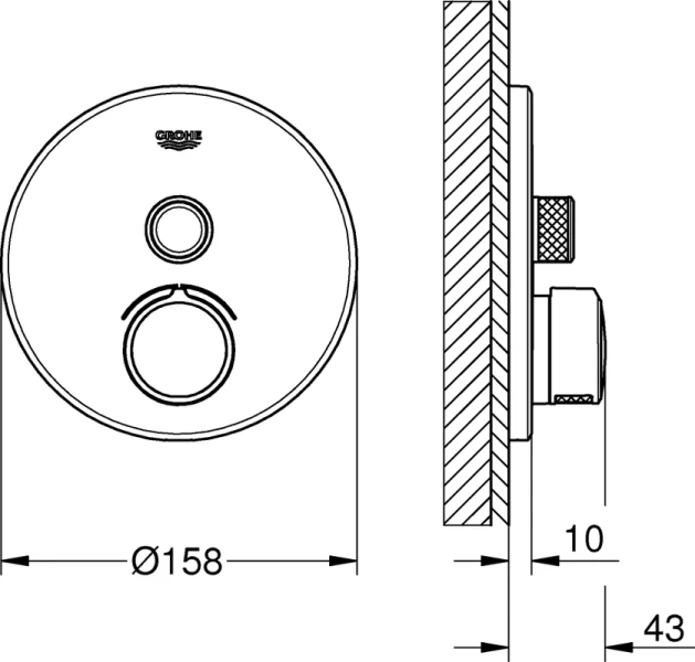 Смеситель для душа Grohe SmartControl  29144000 (детальная фотография), для душа