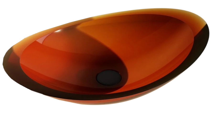 Раковина Abber Kristall 60 см коричневая AT2808Opal (детальная фотография)