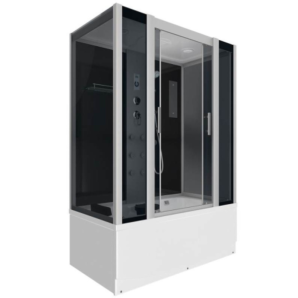 Душевой бокс, задние стенки чёрные, стекло тонированное, Erlit ER 4515TP-C4 ER4515TP-C4 (детальная фотография), пристенные, угловые