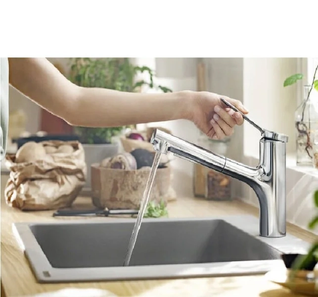 Смеситель для кухни Hansgrohe Zesis M33 хром 74800000 (детальная фотография), современные, hi-tech