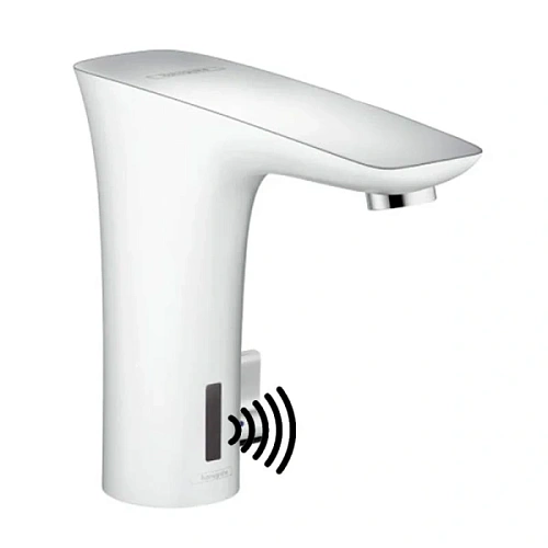 Смеситель для раковины бесконтактный хром-белый Hansgrohe PuraVida - фото 2