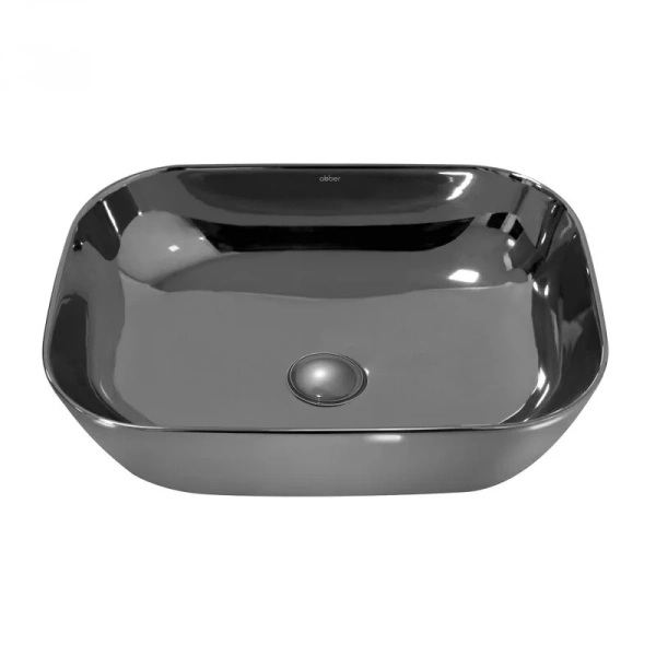 Раковина Abber Rechteck 46 см серебро AC2200GS (детальная фотография), накладные (на столешницу), пристенные