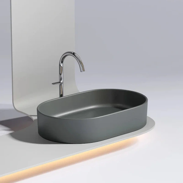 Раковина Ceramica Nova Element 60 см темный антрацит CN6048MDH (детальная фотография), одинарные