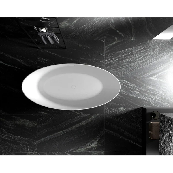 Ванна акриловая Abber 180x85 см белая AB9374-1.8 (детальная фотография), овальные