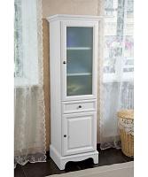 Пенал для ванной, петли справа, цвет белый матовый, фурнитура состареное серебро, La Beaute Michel