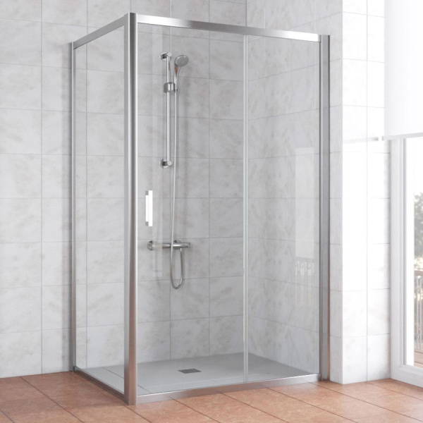 Душевой уголок стекло прозрачное Vegas-glass ZP+ZPV 120х80 01 (детальная фотография), прямоугольные