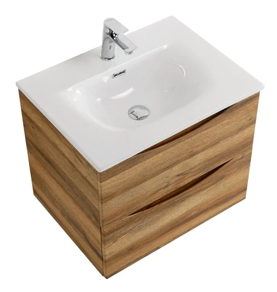 Тумба под раковину подвесная BelBagno Marino-Cer-Mini 50 см Rovere Rustico MARINO-CER-MINI-500-2C-SO-RR-P (детальная фотография), современная, hi-tech