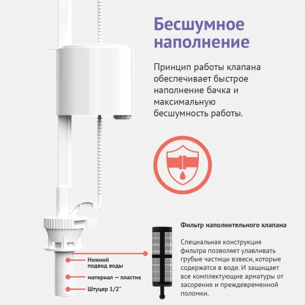 Комплект арматуры BERGES Eko нижний клапан 030311 (детальная фотография) index_1