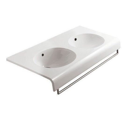 Раковина двойная Globo Bowl+ BP110.BI (детальная фотография), двойные