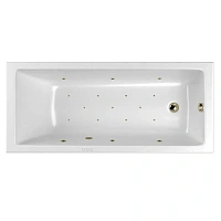 Ванна гидромассажная Whitecross Wave Slim Relax, 170 х 75 см, белая/бронза, 0111.170075.100.RELAX.BR