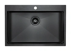 Мойка для кухни Paulmark Saar 75 см вороненая сталь