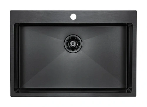 Мойка для кухни Paulmark Saar 75 см вороненая сталь - фото 3