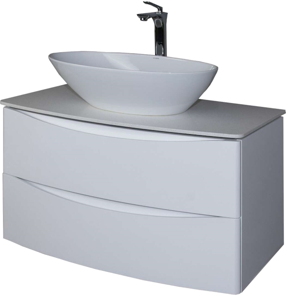 Тумба для раковины La Tezza Cosmo 65 LT-CO60-W (детальная фотография), подвесная, пристенная