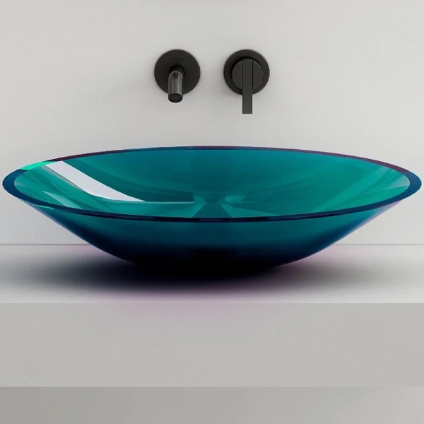 Раковина Abber Kristall 53 см бирюзовая AT2812Aquamarin (детальная фотография)