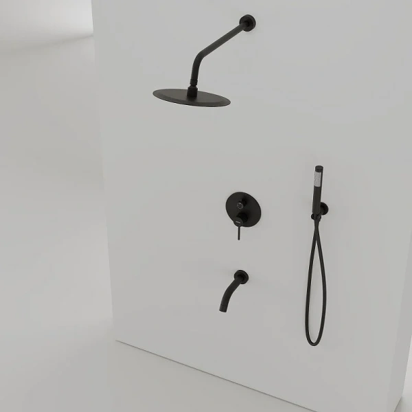Душевой комплект Sancos Select черный матовый SC3004MB (детальная фотография), душевые комплекты, наборы