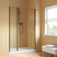 Душевая дверь профиль бронза стекло прозрачное Vegas-glass