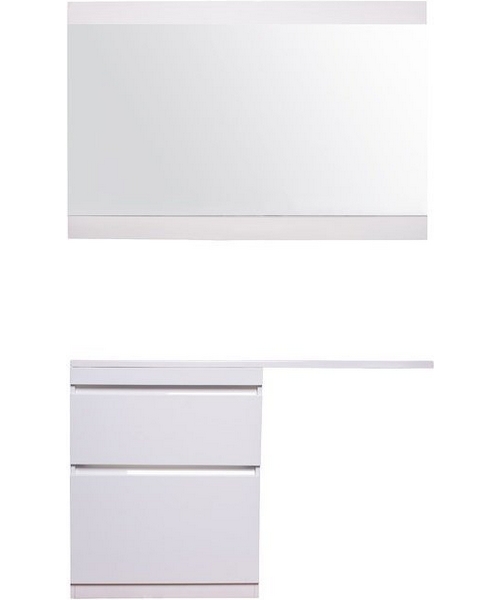Зеркало Style Line Даллас 130 см белое СС-00000581 (детальная фотография), в раме