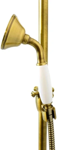 Лейка для душа Migliore Ricambi бронза ручка белая 32168 (детальная фотография), классические, ретро