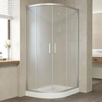 Душевой уголок профиль матовый хром стекло сатин Vegas-glass