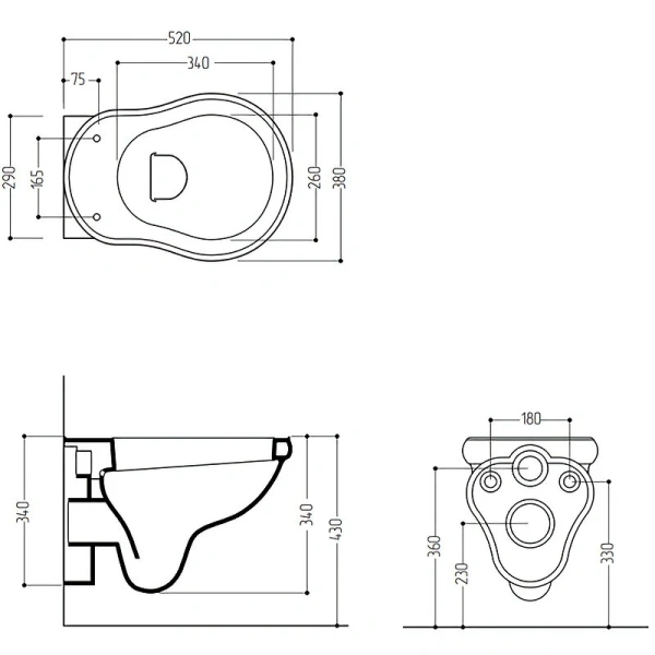 Унитаз подвесной Migliore Bella керамический 20619 (детальная фотография), подвесные, встраиваемые