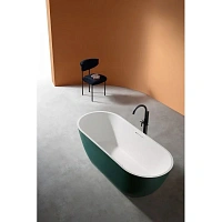 Ванна из искусственного камня Abber Frankfurt 170x75 см темно-зеленая матовая