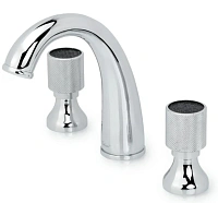 Смеситель для раковины Boheme Royal Cristal хром/черный