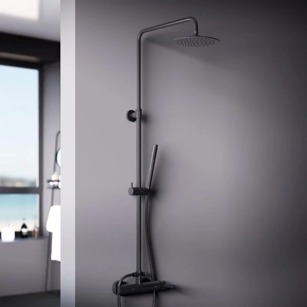 Душевая стойка Damixa Scandinavian Pure черная 936710300 (детальная фотография), черные