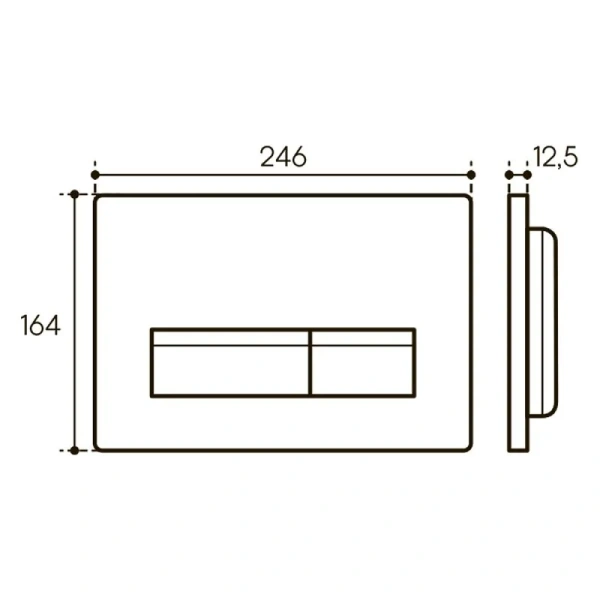 Унитаз с инсталляцией Aqueduto MACIO Plus клавиша хром AQDS203T (детальная фотография) index_2