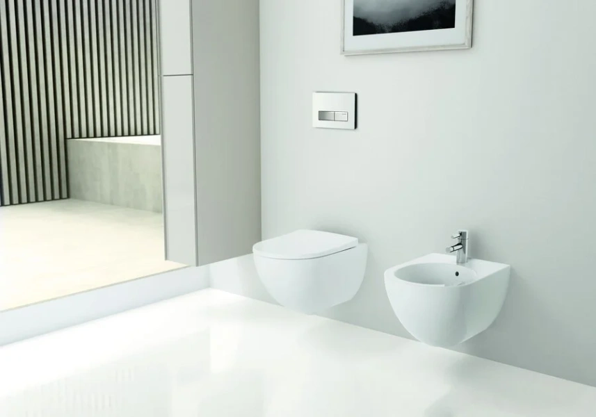 Унитаз подвесной Geberit Acanto безободковый 500.600.01.2 (детальная фотография), белые