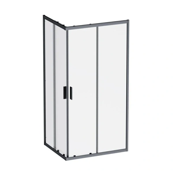 Душевой уголок Am.Pm Gem 100x80 см профиль черный W90G-403-100280-BT (детальная фотография)