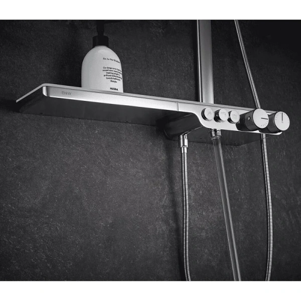 Душевая стойка Black&White Universe 7655 латунь (детальная фотография), хром, другие