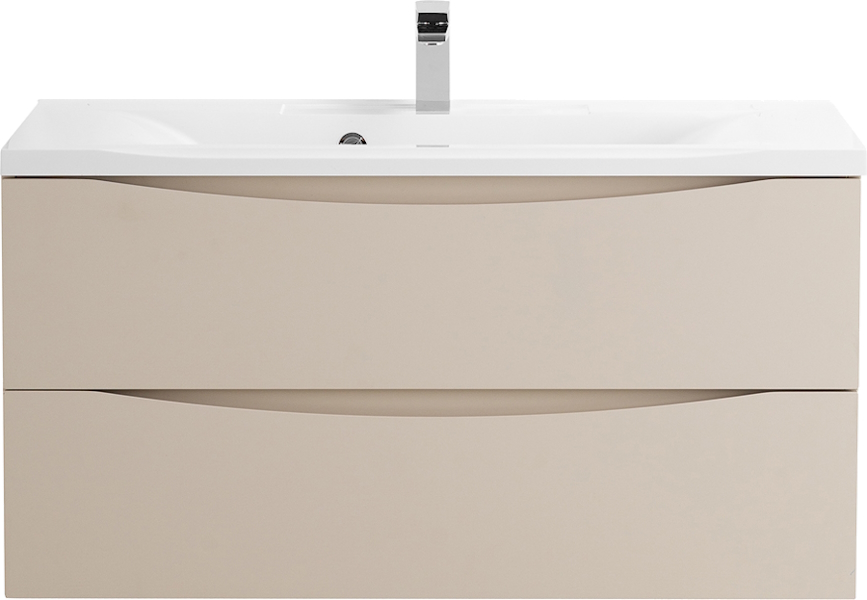 Тумба под раковину подвесная BelBagno Marino 100 см crema opaco MARINO-1000-2C-SO-CO-P (детальная фотография), современная, hi-tech