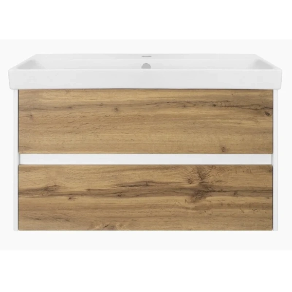 Тумба с раковиной подвесная Misty Адриана 90 см с ящиками (детальная фотография)