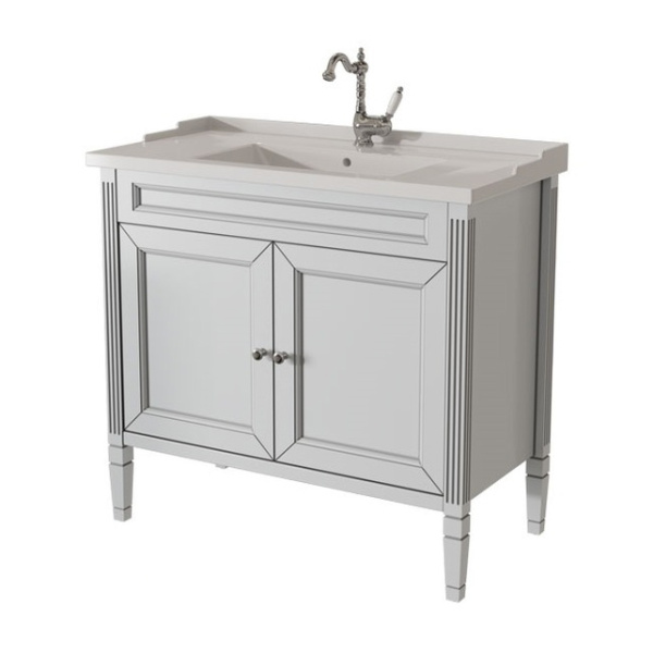 Тумба с раковиной напольная Caprigo Albion Promo 33319-В0 93 см с дверцами (детальная фотография), моноблок