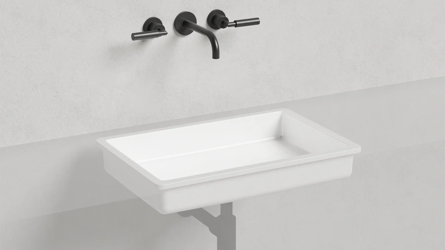 Раковина Salini Marea 14 60 см Solix белая матовая 1802214M (детальная фотография), подвесные, встраиваемые (в столешницу), пристенные