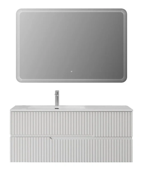 Тумба под раковину подвесная Cezares Duet 120 см правосторонняя DUET-N-1200-2C-SO-BL-R (детальная фотография), комплект (набор)