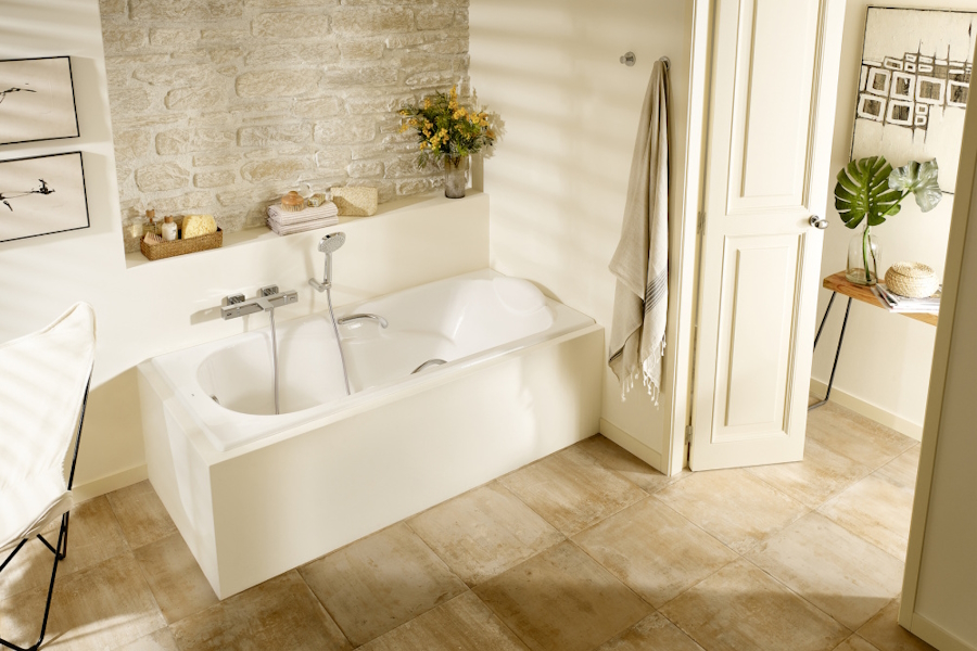 2330G000R ванна HAITI с отверстиями под ручки /160х80/ (бел) (детальная фотография), чугунные