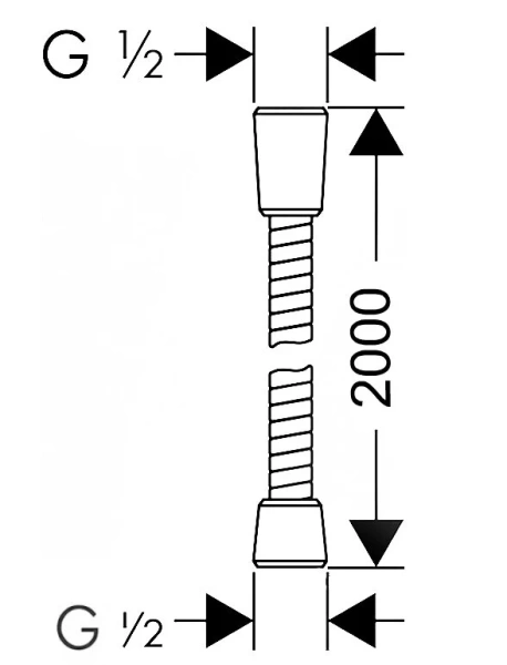 Шланг для душа Hansgrohe Sensoflex 28134000 (детальная фотография), шланги для душа