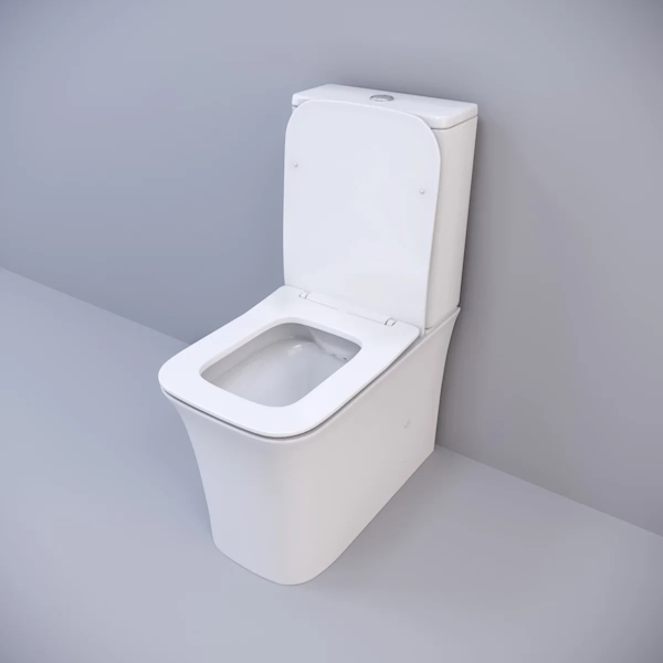 Унитаз компакт Ceruttispa Marmolada белый CT7777 (детальная фотография), безободковые, сиденье с микролифтом , с антивсплеском, компакт, низкие