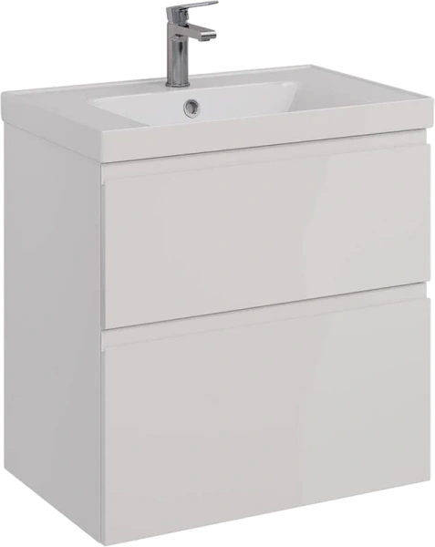 Тумба под раковину подвесная Lemark Veon 70 см белый глянец LM01V70T (детальная фотография)