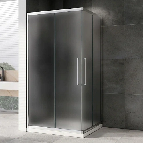 Душевой уголок Abber Schwarzer Diamant 120x90 см стекло матовое - фото 3