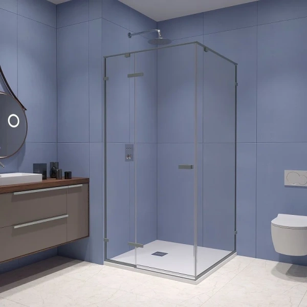 Душевой уголок RGW Stilvoll SV-030Gg 100x100 см профиль серый, стекло прозрачное 353203000-110 (детальная фотография)