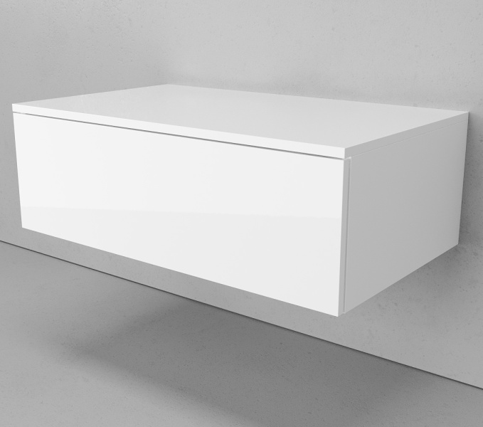 Тумба подвесная Velvex Unit 80 см белая матовая tpUNI.80.H27.Y-211 (детальная фотография), 80 см