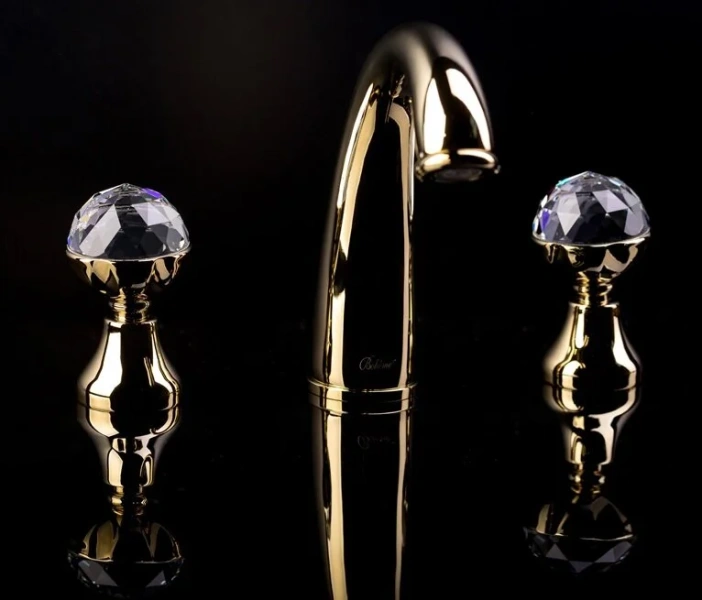 Смеситель для раковины Boheme Imperiale Presente на 3 отверстия 337 (детальная фотография), округлая форма